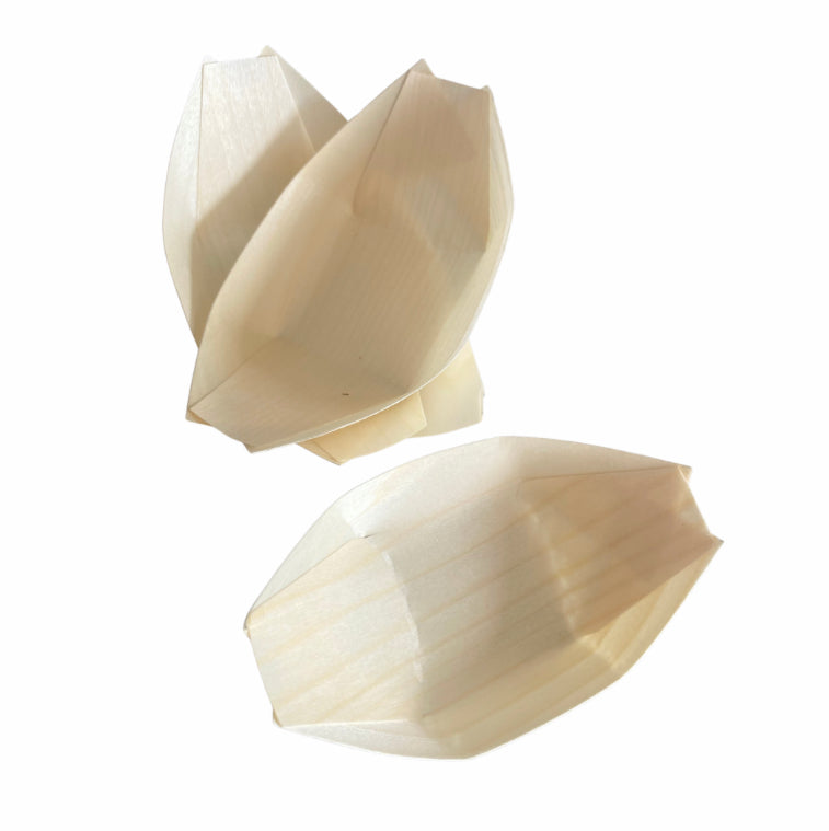 Mini palm leaf boats - Pack of 3